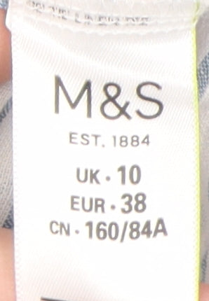 Womens UK Size 10 Marks and Spencer White Basic Blouse