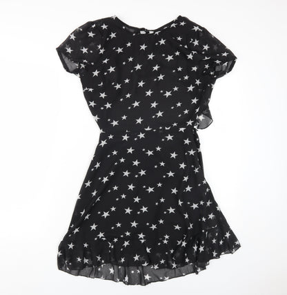 Nasty Gal Women's Black A-Line Star Dress Size 6