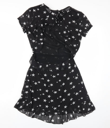 Nasty Gal Women's Black A-Line Star Dress Size 6