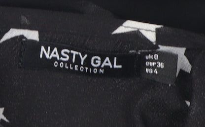 Nasty Gal Women's Black A-Line Star Dress Size 6