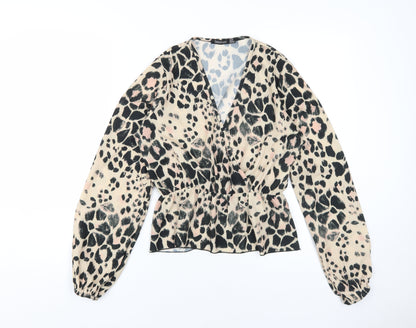 Boohoo Women's Multicoloured Wrap Blouse, Size 10