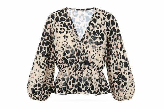 Womens UK Size 10 Boohoo Multicoloured Wrap Blouse