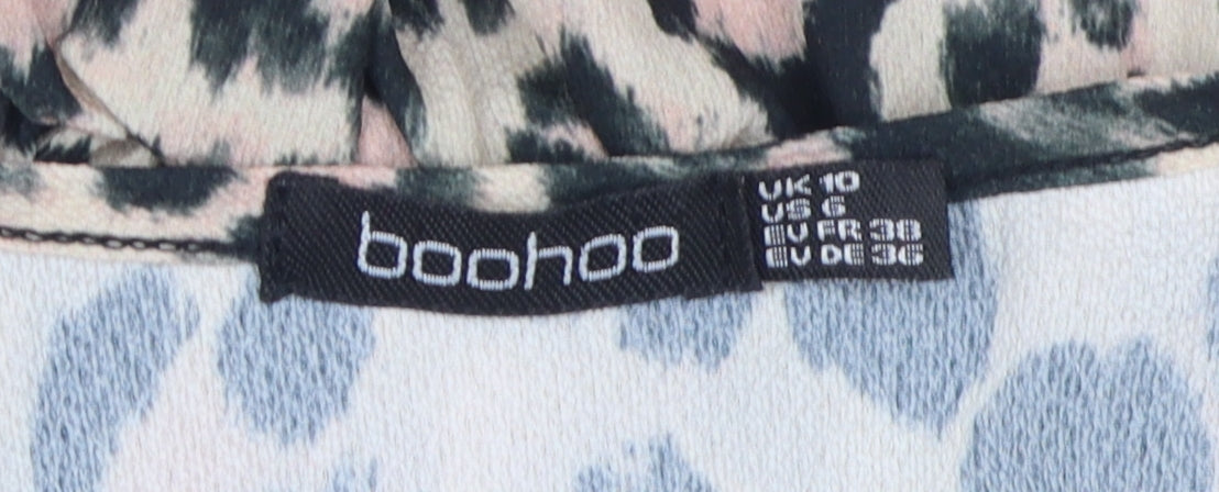 Boohoo Women's Multicoloured Wrap Blouse, Size 10