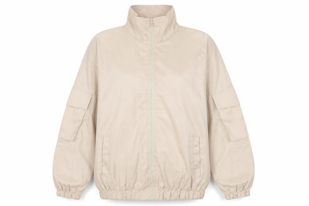 Womens UK Size L Boohoo Beige Basic Jacket