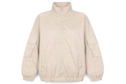 Womens UK Size L Boohoo Beige Basic Jacket
