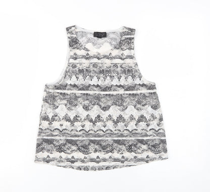 Womens UK Size 6 Topshop Multicoloured Basic Tank