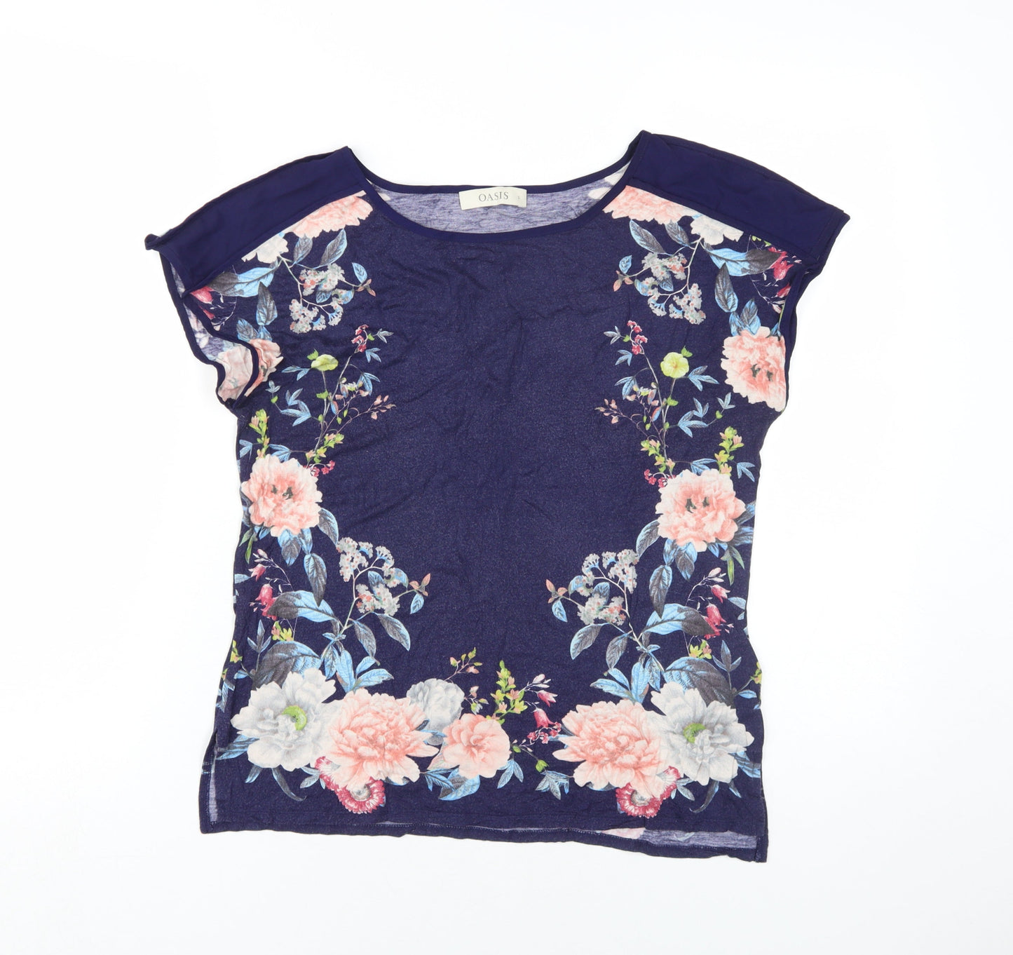 Womens UK Size S Oasis Blue Tunic T-Shirt