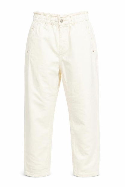Womens UK Size 2 Zara  Paperbag Ivory Jeans