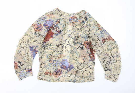 Womens UK Size 8 Topshop Multicoloured Basic Blouse