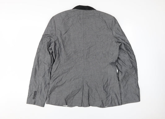 Mens UK Size 40 Topman Regular Grey Suit Jacket
