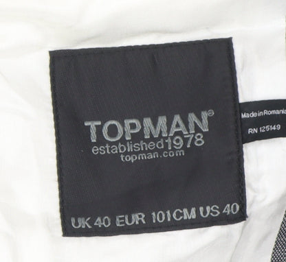 Mens UK Size 40 Topman Regular Grey Suit Jacket