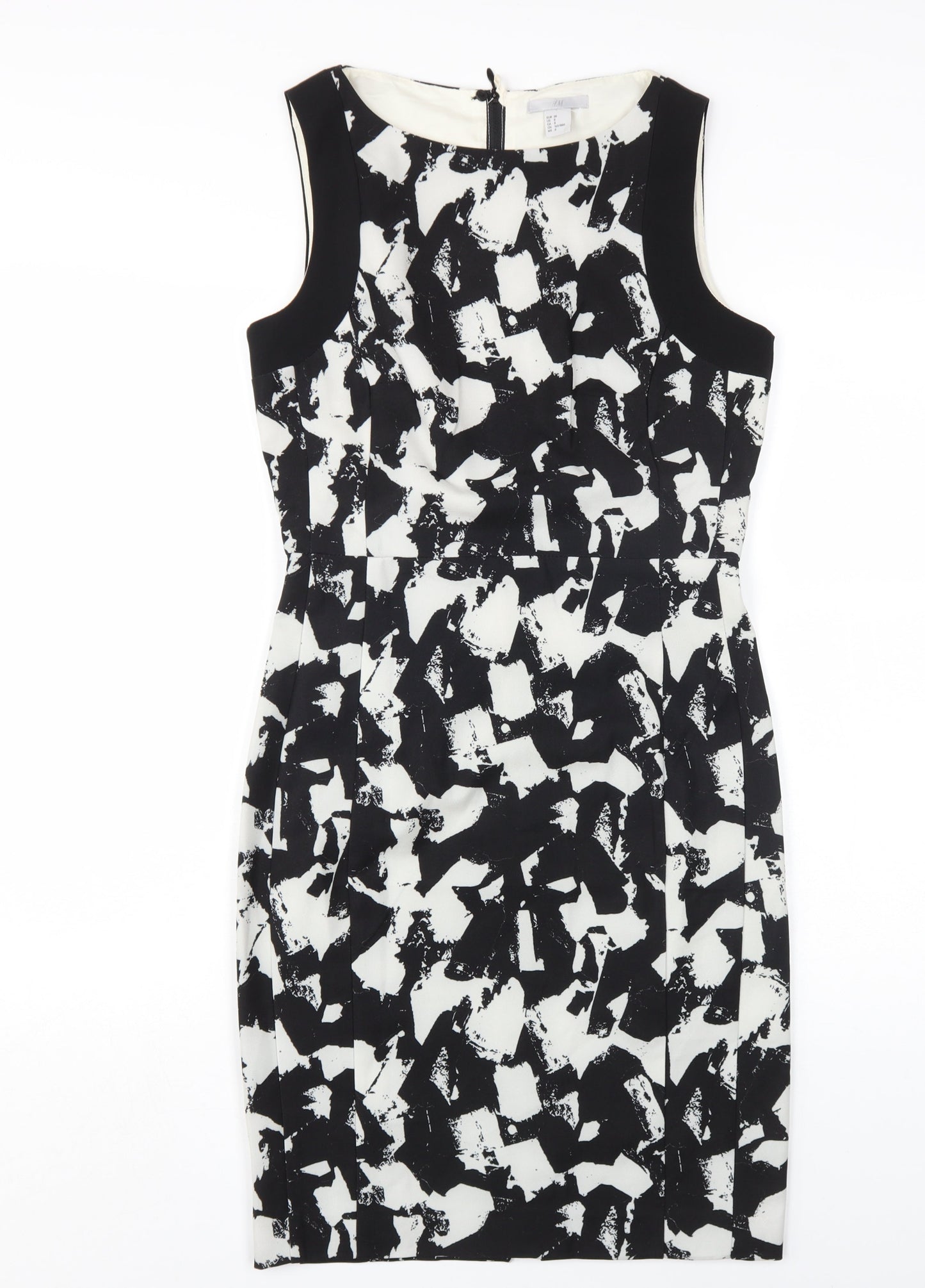 H&M Women's Sheath Dress, Black & White, Size 10, Spring