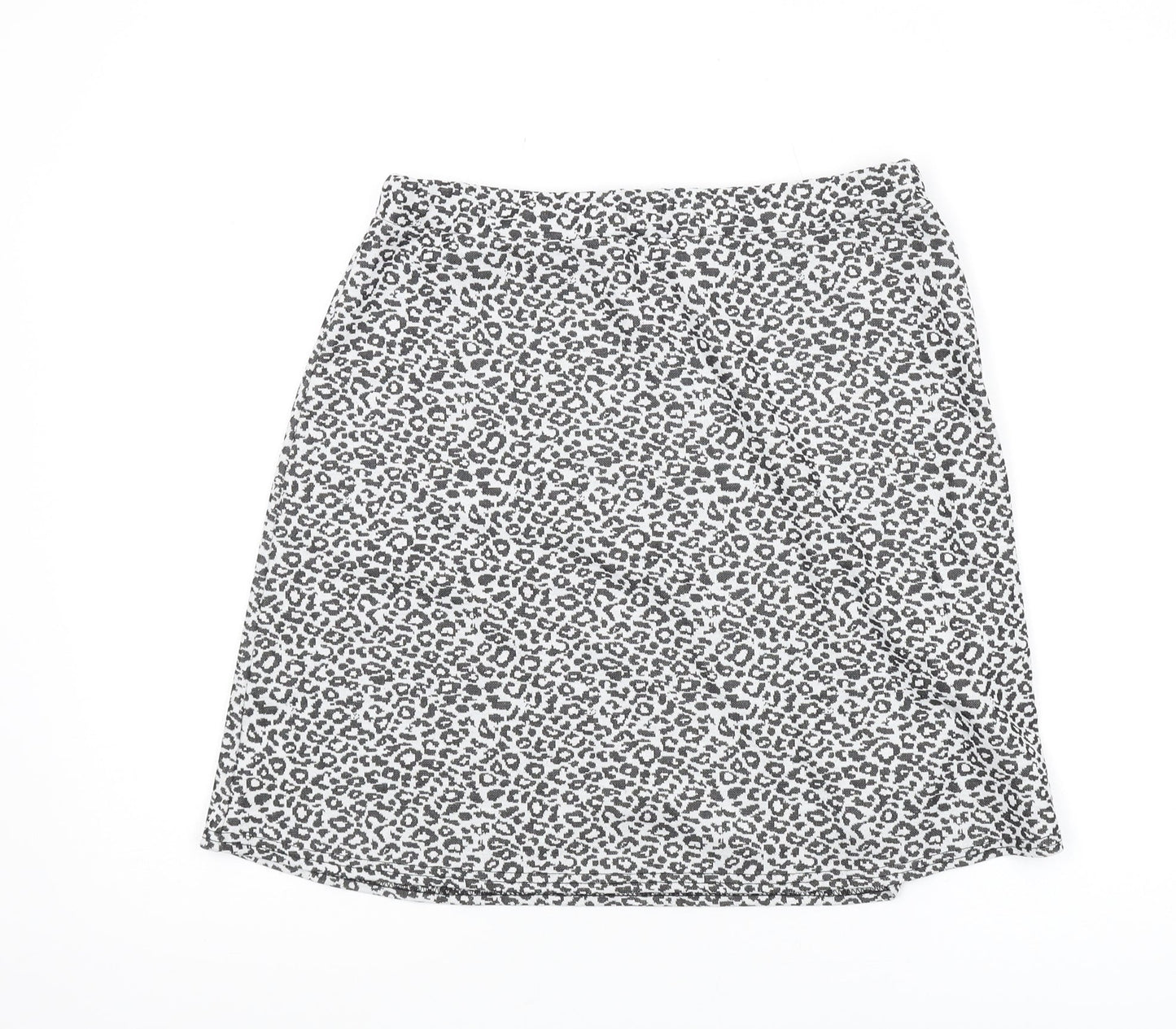 Dorothy Perkins Women's Grey Animal Print Skirt Size 16