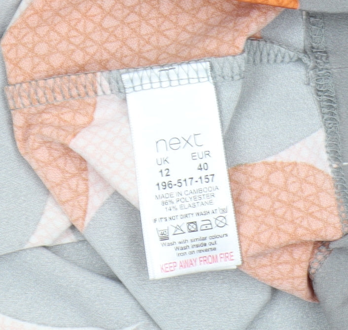 Next Women's Multicoloured Geometric Sleeveless Dress, Size 12