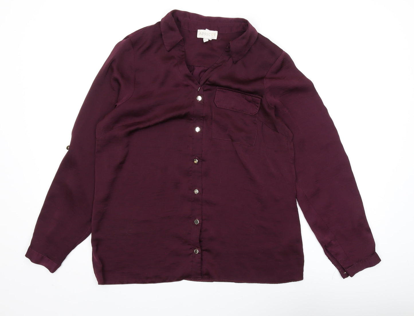 Womens UK Size 10 Apricot Purple  Button-Up