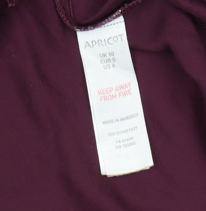 Womens UK Size 10 Apricot Purple  Button-Up
