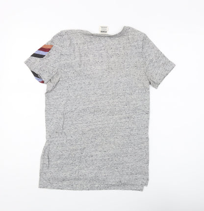 Pink Victoria's Secret Women's Grey V-Neck T-Shirt XS
