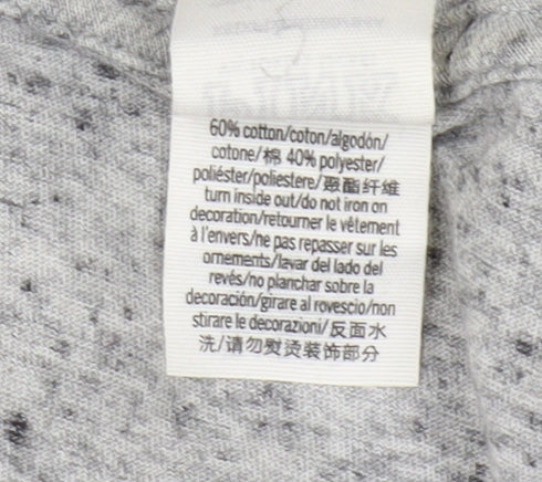 Pink Victoria's Secret Women's Grey V-Neck T-Shirt XS