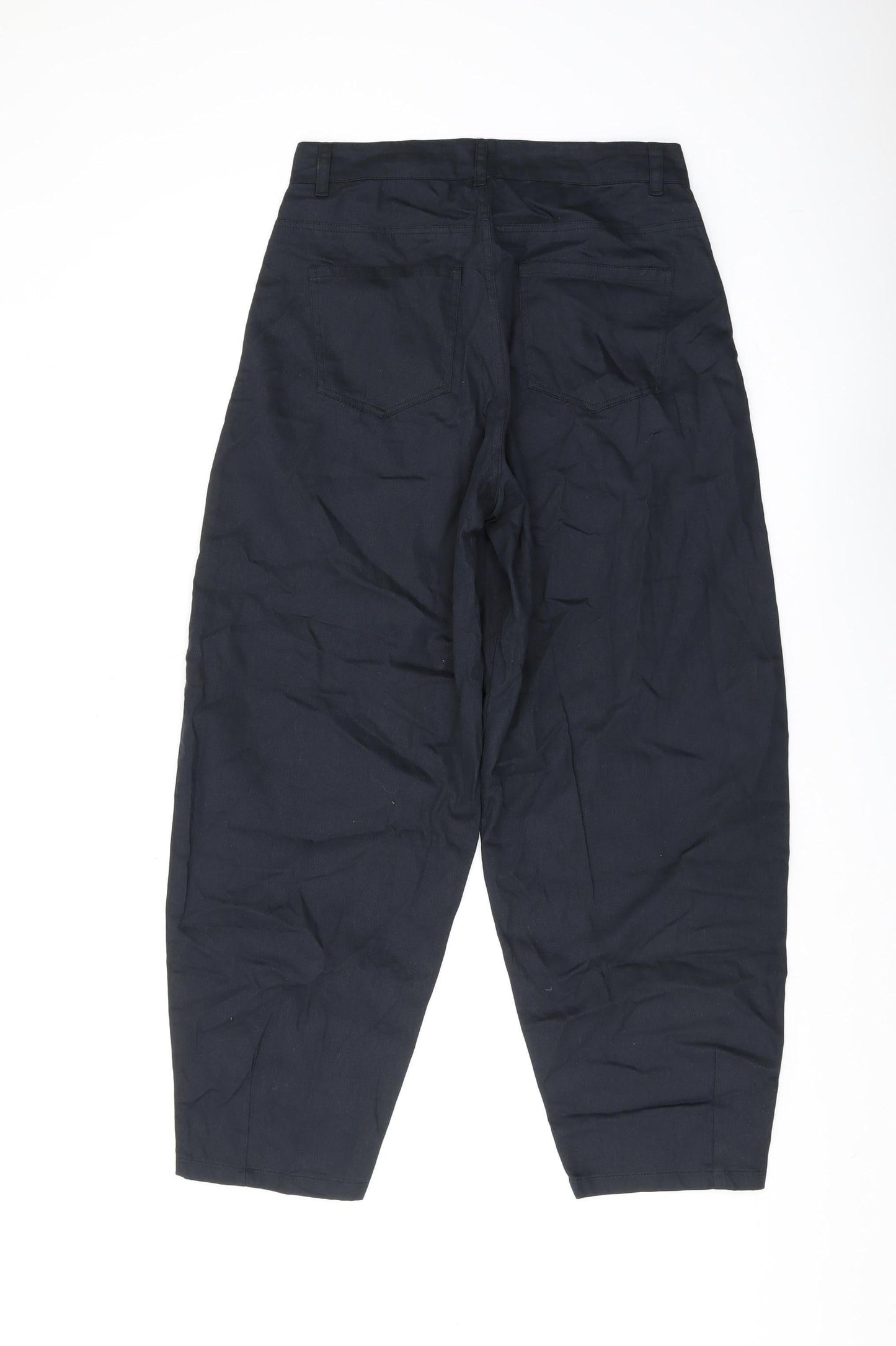 Womens UK Size S Motel Regular Fit Straight Black Trousers