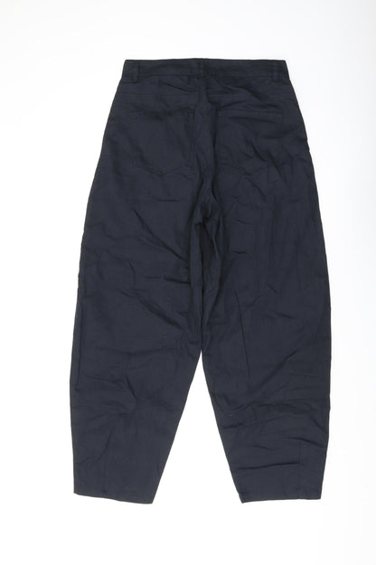 Womens UK Size S Motel Regular Fit Straight Black Trousers