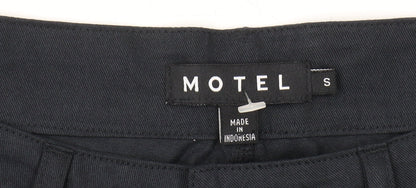 Womens UK Size S Motel Regular Fit Straight Black Trousers