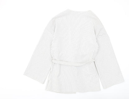 Womens UK Size 6 Missguided White Kimono Blouse