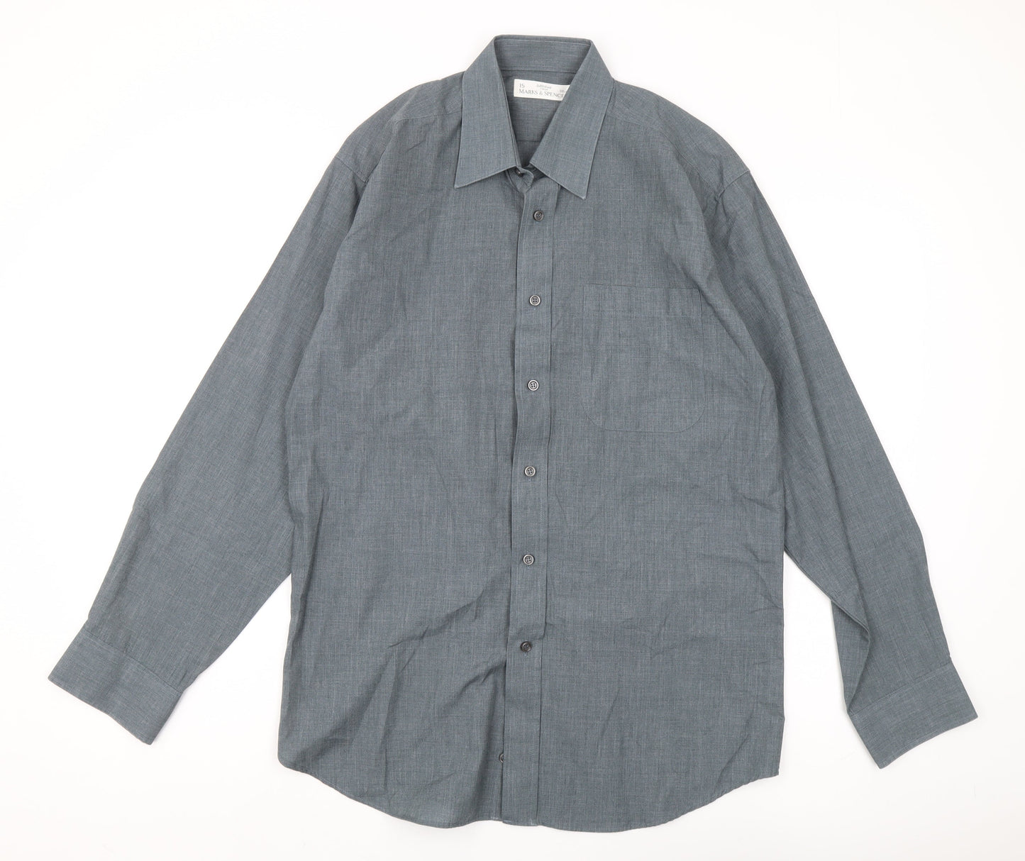 Marks and Spencer Men’s Grey Long Sleeve Shirt
