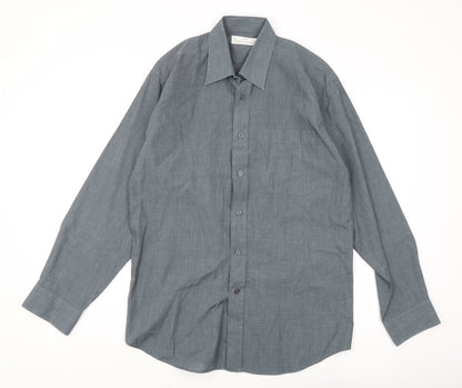 Marks and Spencer Men’s Grey Long Sleeve Shirt