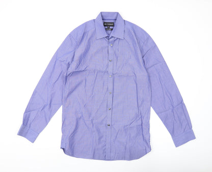 Marks and Spencer Men's Blue 38 Classic Long Sleeve Shirt