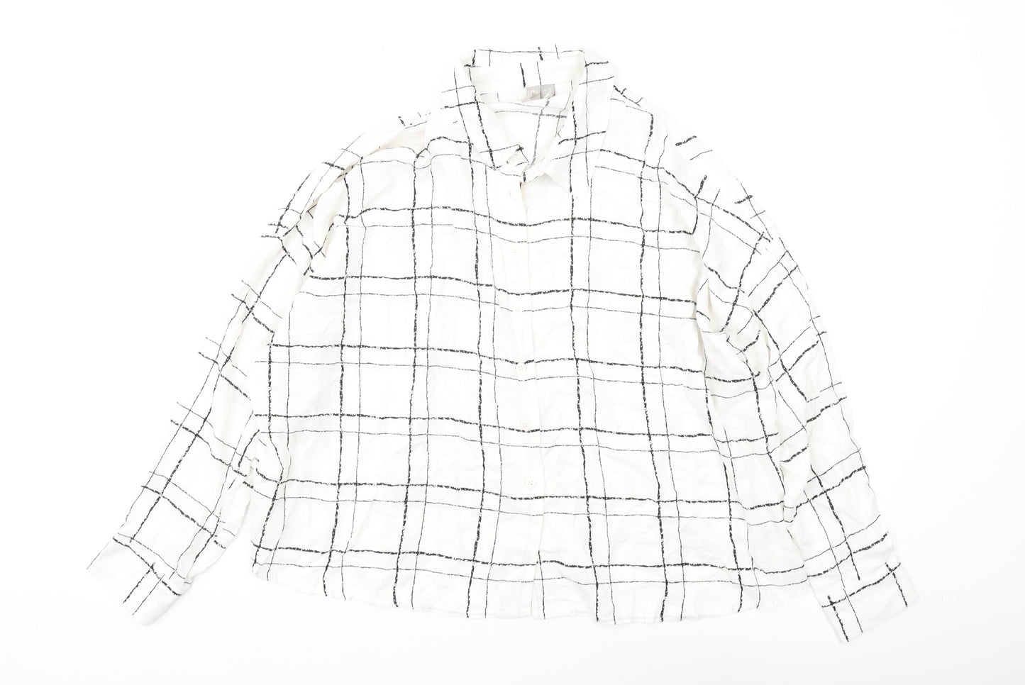Womens UK Size 10 ASOS White  Button-Up