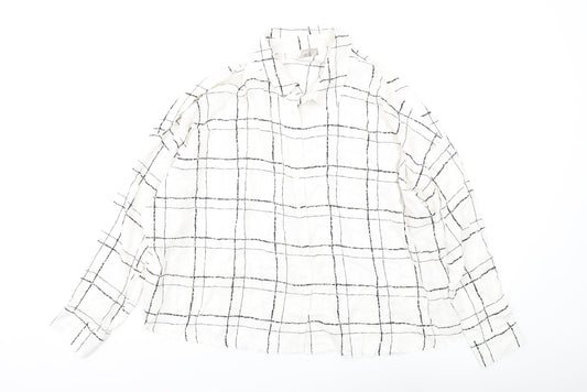 Womens UK Size 10 ASOS White  Button-Up