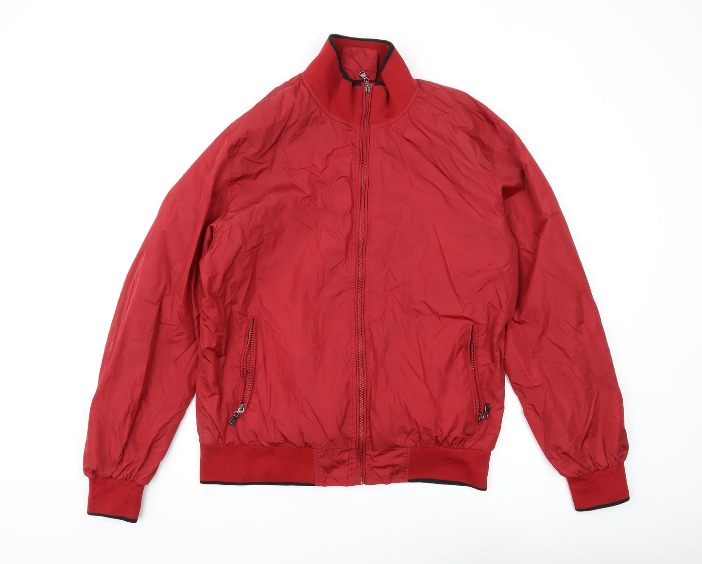 Baker's Men's Red XL Bomber Jacket with Full Zip