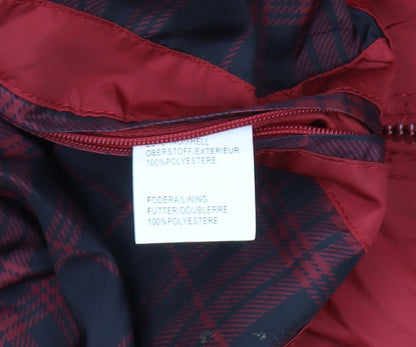 Baker's Men's Red XL Bomber Jacket with Full Zip