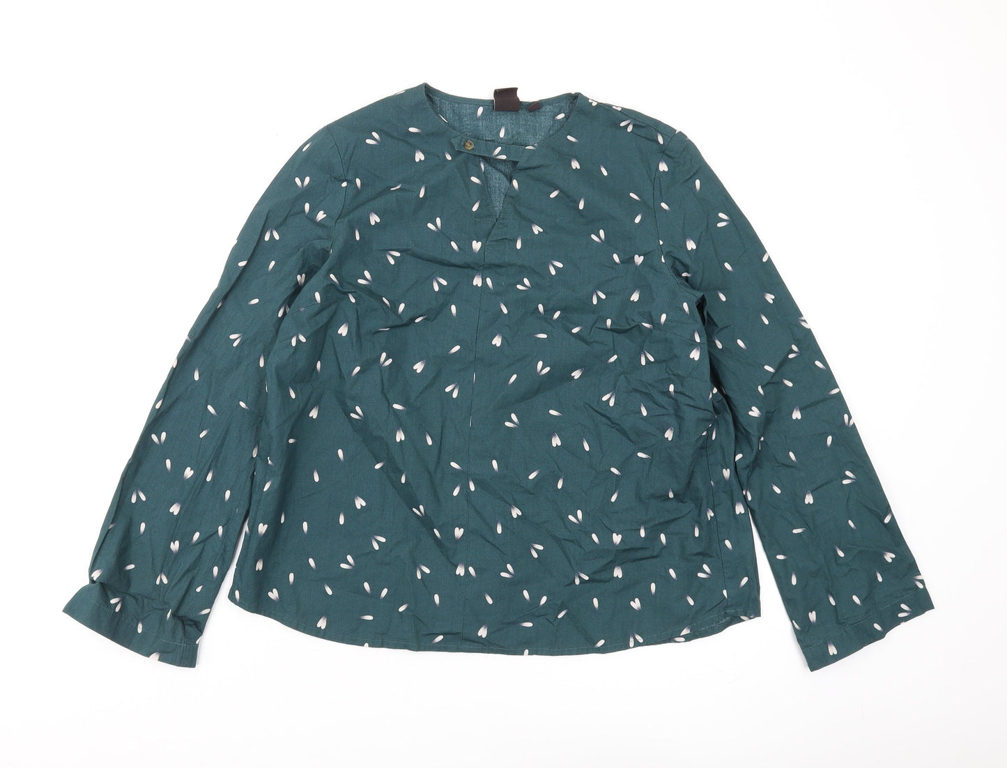 Womens UK Size S Uniqlo Green Basic Blouse