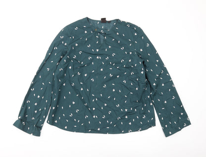 Womens UK Size S Uniqlo Green Basic Blouse