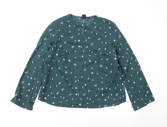 Womens UK Size S Uniqlo Green Basic Blouse
