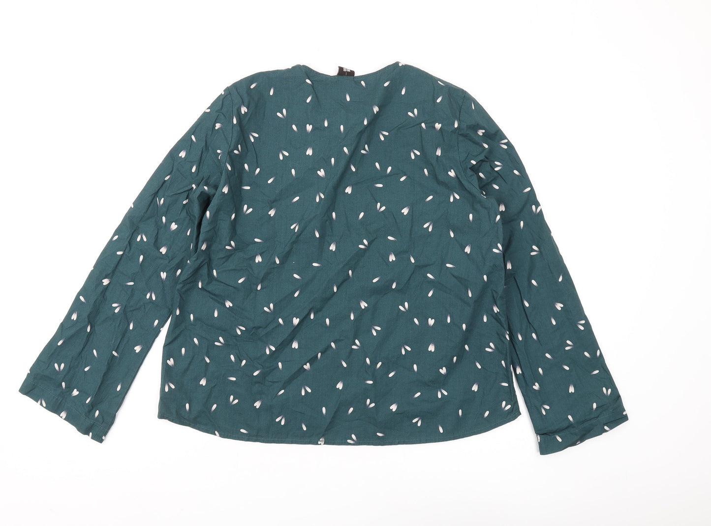 Womens UK Size S Uniqlo Green Basic Blouse