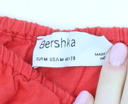 Bershka Women's Red A-Line Short Dress XS
