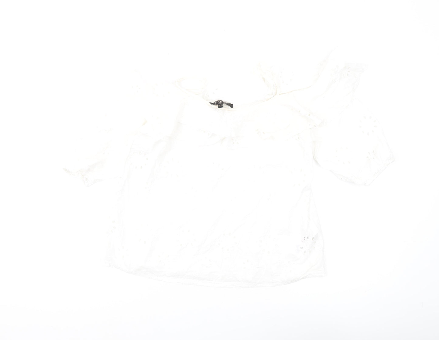 Womens UK Size 14 Lipsy White Off the Shoulder Blouse