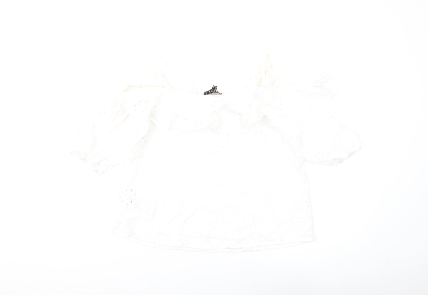 Womens UK Size 14 Lipsy White Off the Shoulder Blouse