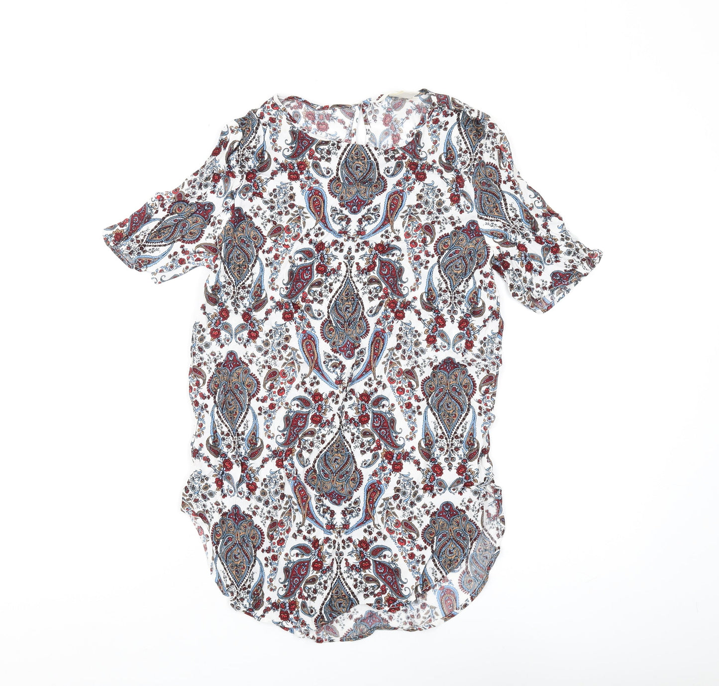 Womens UK Size 6 H&M Multicoloured Tunic Blouse