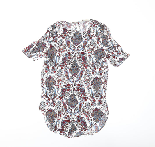 Womens UK Size 6 H&M Multicoloured Tunic Blouse