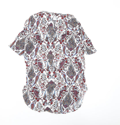 Womens UK Size 6 H&M Multicoloured Tunic Blouse