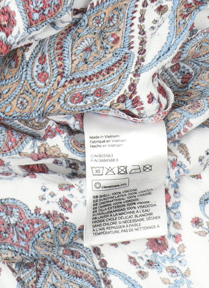 Womens UK Size 6 H&M Multicoloured Tunic Blouse