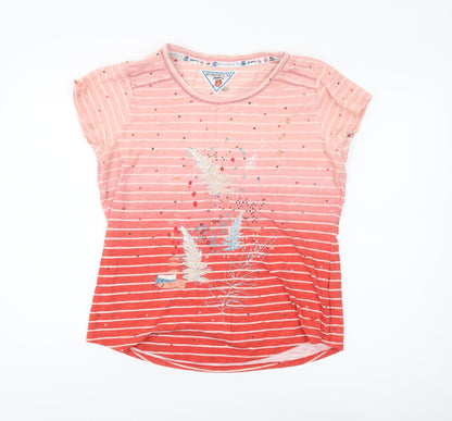 My Favourite Tee Pink Striped Cotton T-Shirt for Teens
