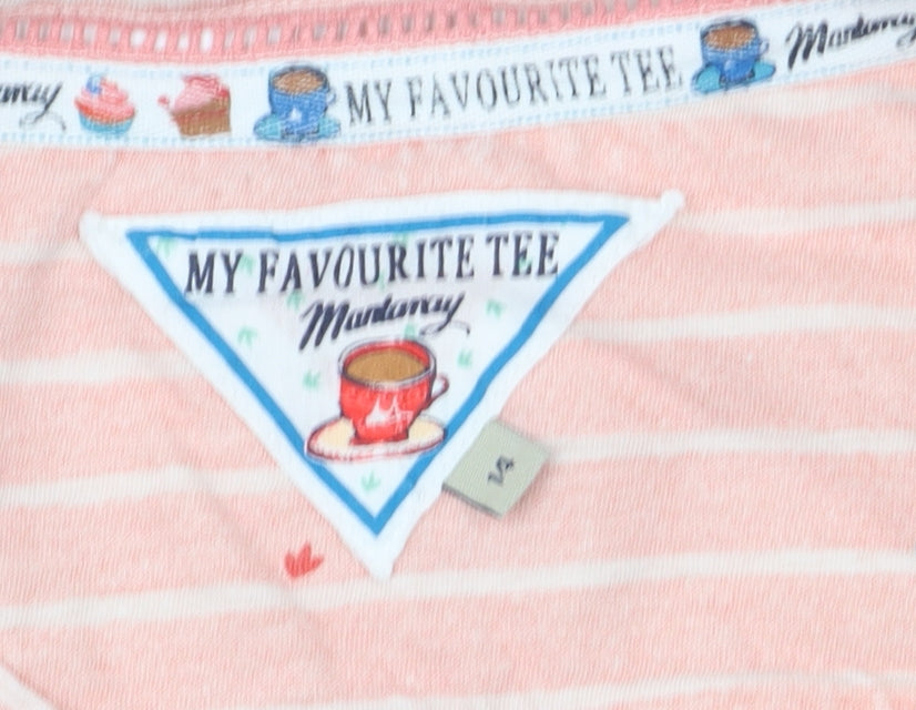 My Favourite Tee Pink Striped Cotton T-Shirt for Teens