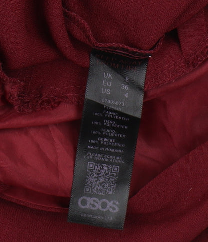 Womens UK Size 8 ASOS One-Piece Red Jumpsuit