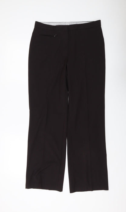 Womens UK Size 12 Marks and Spencer Regular Fit Dress Pants Black Trousers