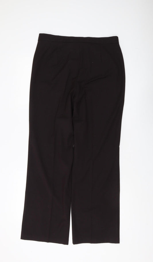 Womens UK Size 12 Marks and Spencer Regular Fit Dress Pants Black Trousers