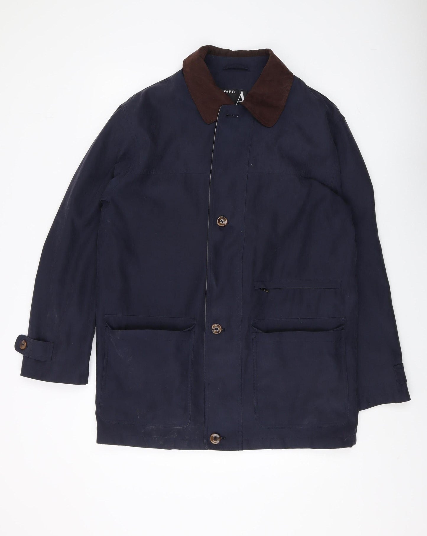 AWARD Men's Blue Coat, Size S, Button Closure